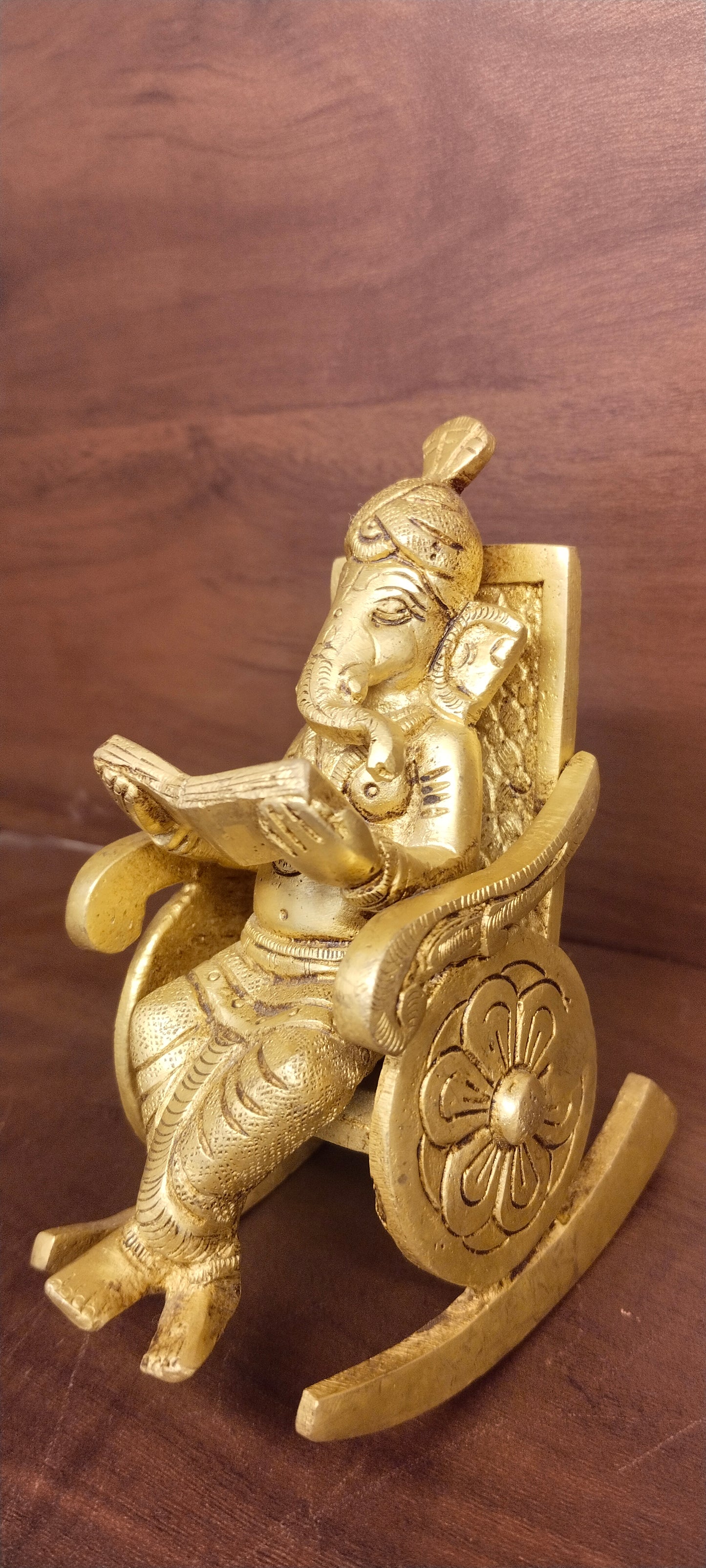 Buy Pure Brass Modern Ganesh On Chair Antique Showroom Trichy- 6″
