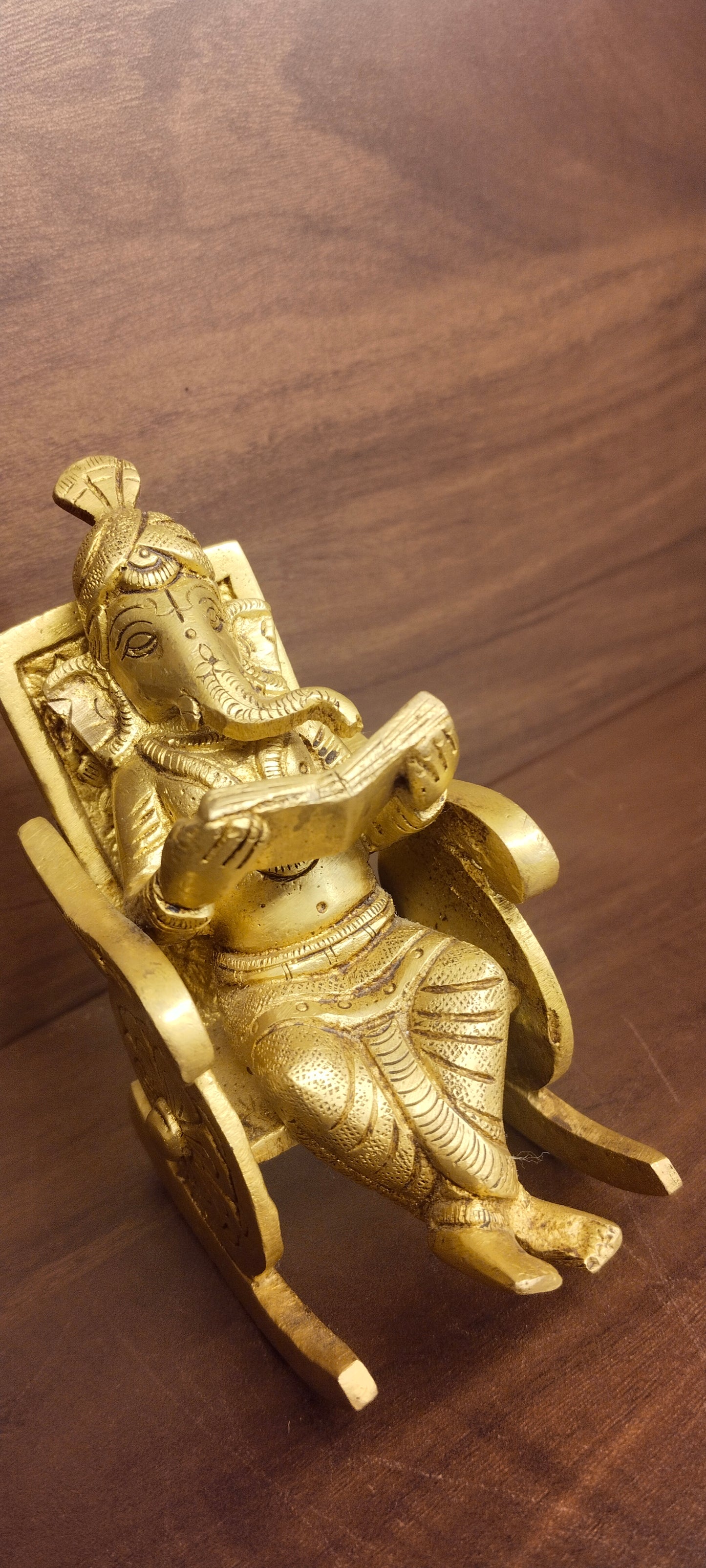 Buy Pure Brass Modern Ganesh On Chair Antique Showroom Trichy- 6″