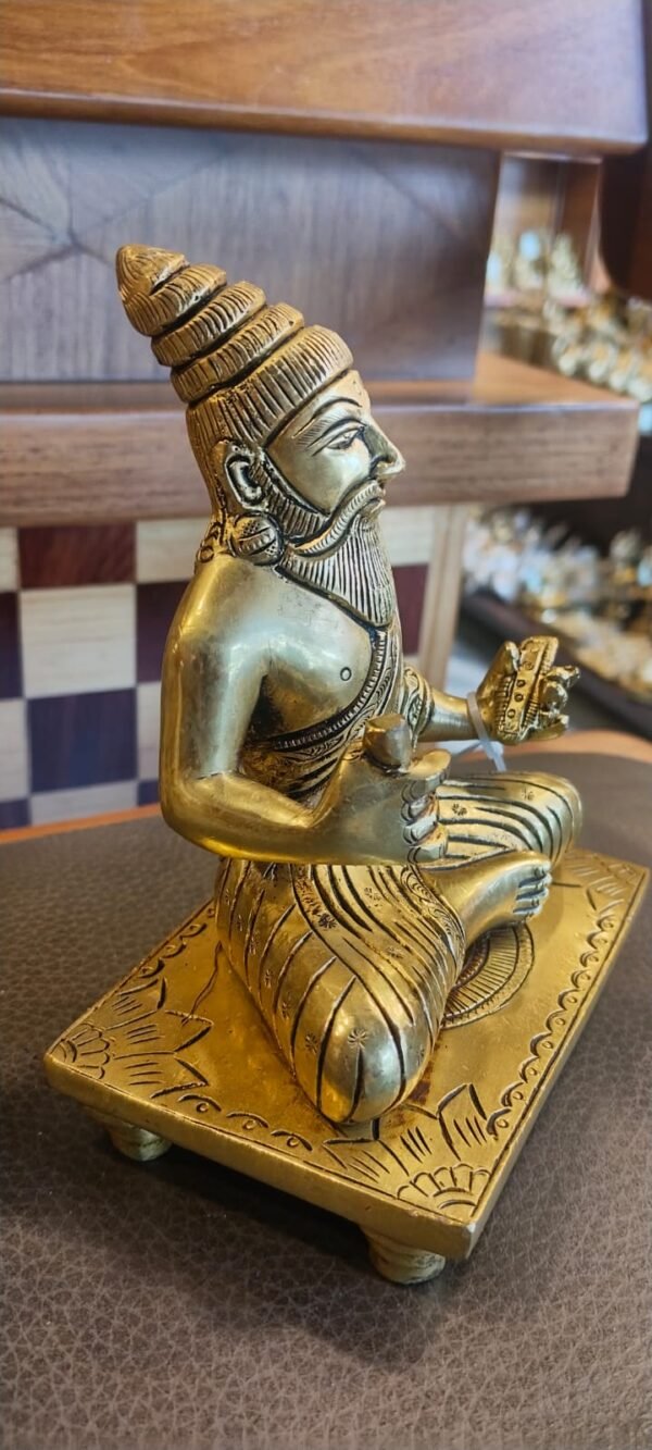 Buy Pure Brass Thiruvalluvar Idol Best price Antique showroom Trichy 6" - Image 3