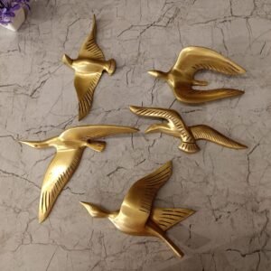 Brass Birds Wall Mount For Home Decors 7.5" Antique Showroom Trichy