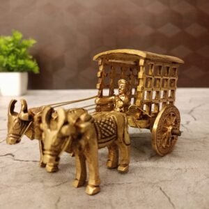 Brass Buy Bullockcart Closed type For Gift And Home Decor / significant of cultural, symbolic 3″Antique Showroom Trichy