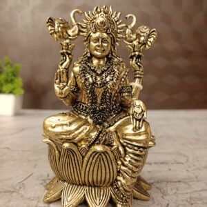 Buy Brass Fine Art Gajalakshmi Statue Antique Showroom Trichy 5"