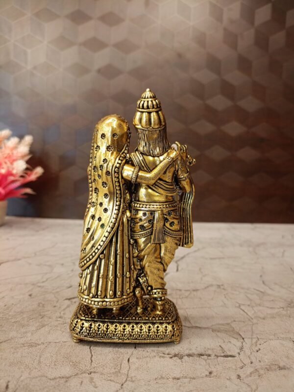 Buy Brass Fine Art Radha Krishna Statue For Wedding Gifts 6″ Antique Showroom Trichy - Image 2