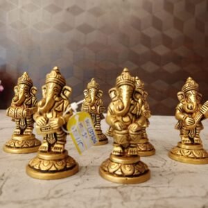Buy Brass Ganesha Music Set For Home Decor Antique Showroom Trichy 3"