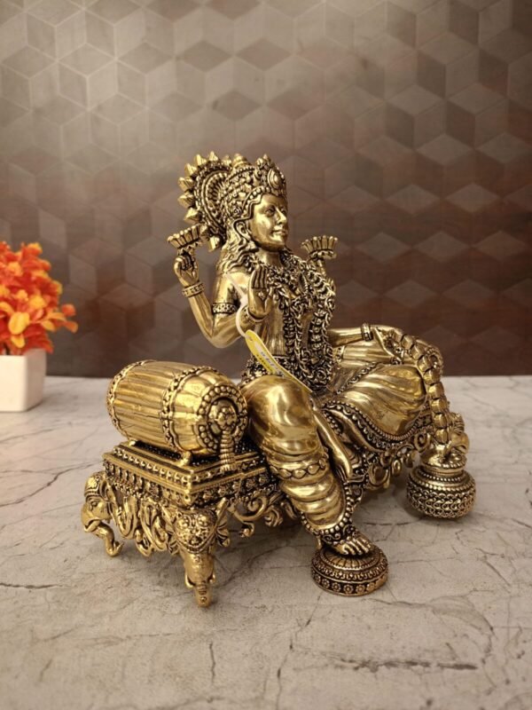 Buy Brass Maha Lakshmi Sitting On Sofa Antique Showroom Trichy - Image 2