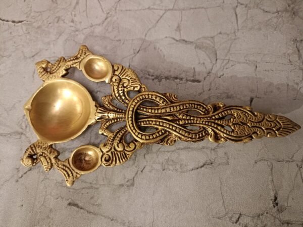 Buy Brass Aarthi Holder Spoon Type For Pooja Antique Showroom Trichy