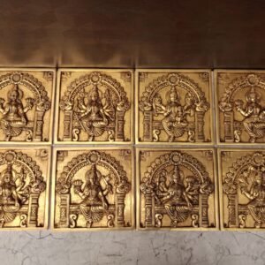 Buy Brass Ashtalakshmi Door Panel / Pooja Door Wall Mount 8″ Antique Showroom Trichy