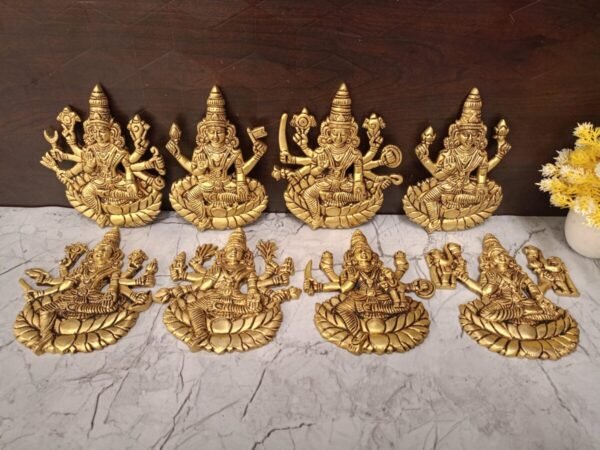 Buy Brass Ashtalakshmi Set Door Panel 5.5″ Antique Showroom Trichy - Image 11