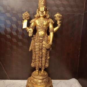 Buy Brass Balaji Idol For Pooja / Venkateshwara Statue Best For Home Decor 33″ Antique Showroom Trichy