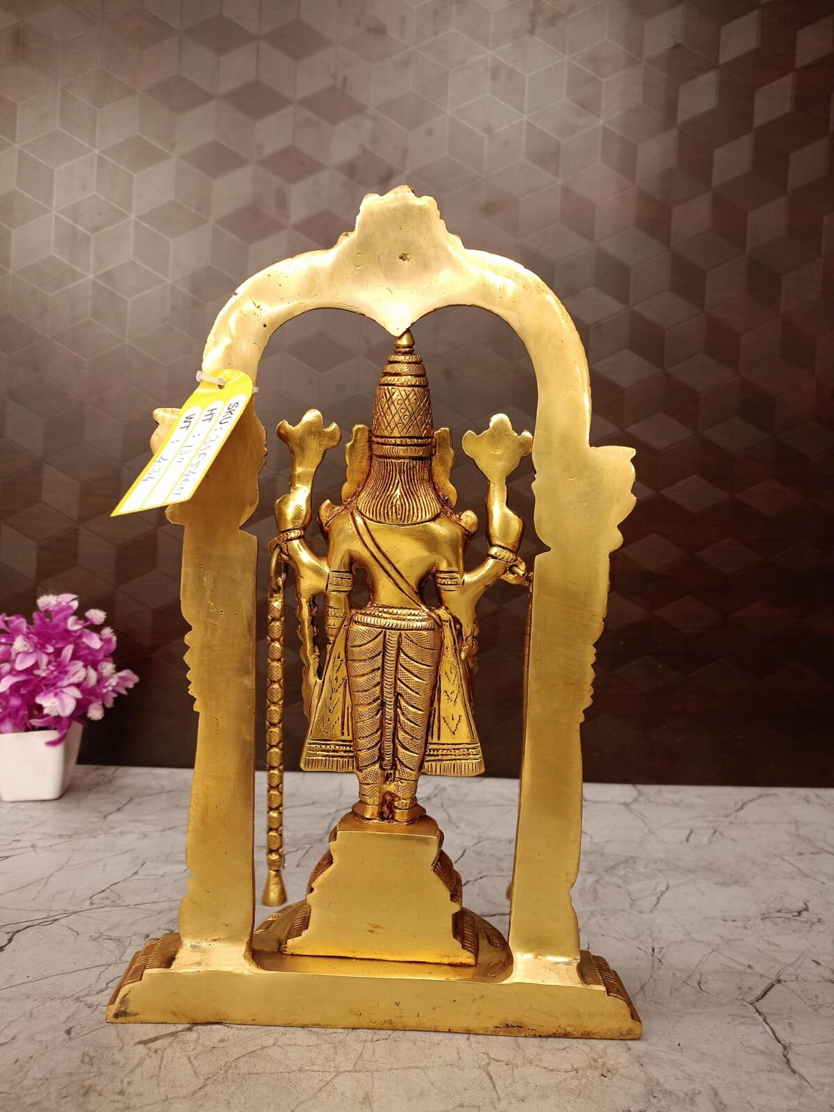 Buy Brass Balaji With Prabhavalli Statue 13″ Antique Showroom Trichy - Image 4