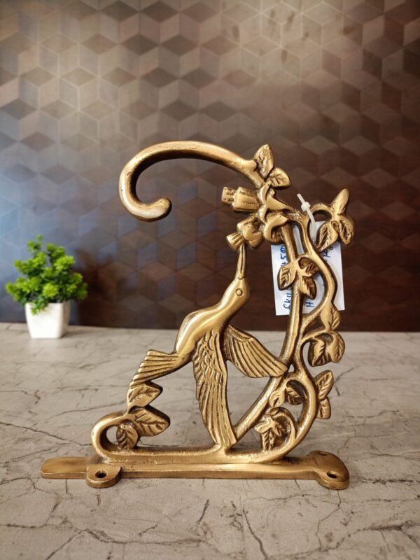 Buy Brass Bird Bracket Wall Mount 6″ Antique Showroom Trichy - Image 2
