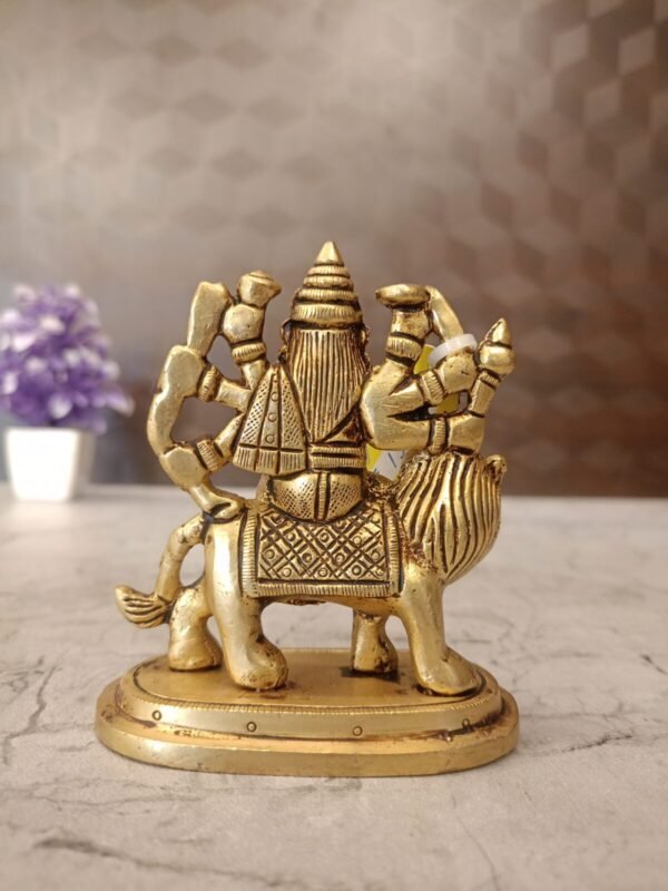 Buy Brass Durgai Amman Statue 3.5″ Antique Showroom Trichy - Image 2