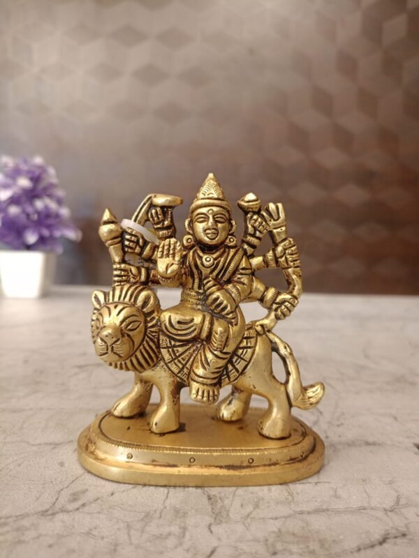 Buy Brass Durgai Amman Statue 3.5″ Antique Showroom Trichy