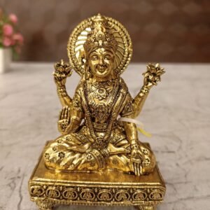 Buy Brass Fine Art Lakshmi Sitting On Chowki Stand Antique Showroom Trichy 4"