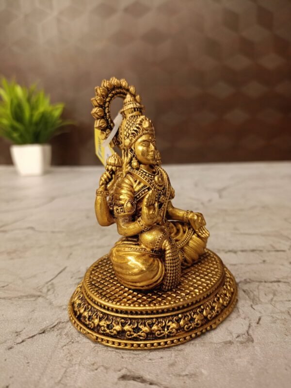 Buy Brass Fine Art Lakshmi Sitting On Oval Base Antique Showroom Trichy 3.5 - Image 2