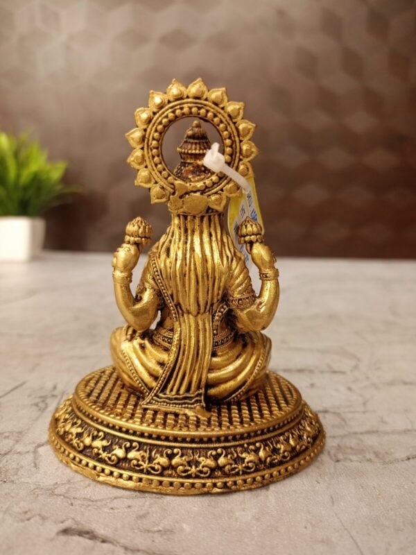 Buy Brass Fine Art Lakshmi Sitting On Oval Base Antique Showroom Trichy 3.5 - Image 3