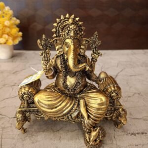 Buy Brass Fine Art Sofa Ganesha Statue 6″ Antique Showroom Trichy