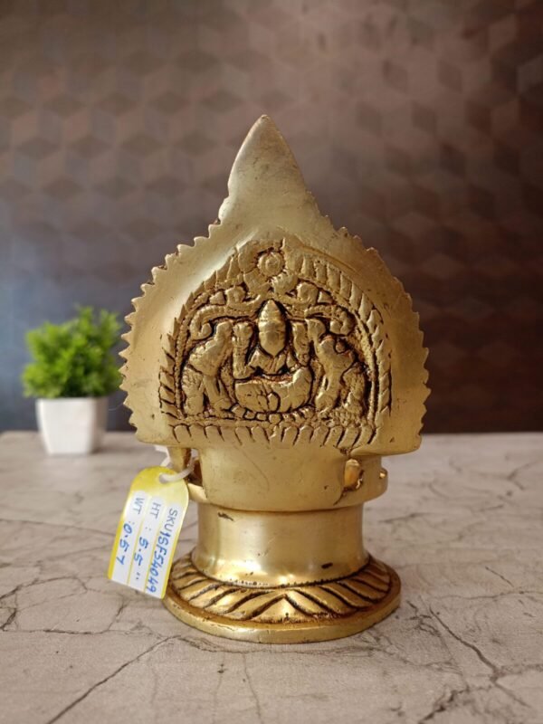 Buy Brass Gajalakshmi Diya , Black Antique Finish 5.5 Antique Showroom Trichy - Image 4
