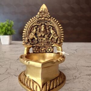 Buy Brass Gajalakshmi Diya , Black Antique Finish 5.5 Antique Showroom Trichy