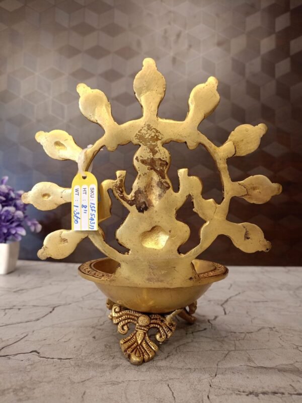 Buy Brass Gajalakshmi Diya For Pooja – 8″ Antique Showroom Trichy - Image 2