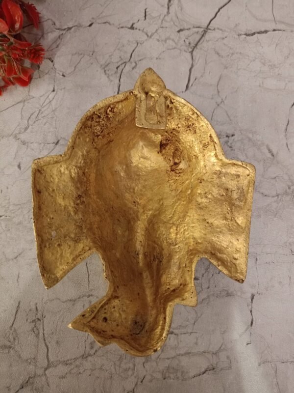 Buy Brass Ganesha Face Wall Mount 7″ Antique Showroom Trichy - Image 3