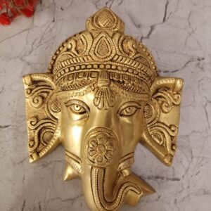 Buy Brass Ganesha Face Wall Mount 7″ Antique Showroom Trichy