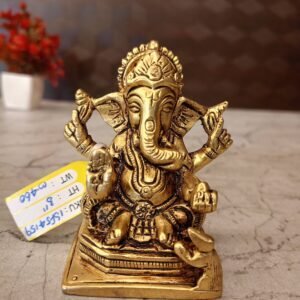 Buy Brass Ganesha Idol Well Designed 3″ For Pooja Antique Showroom Trichy