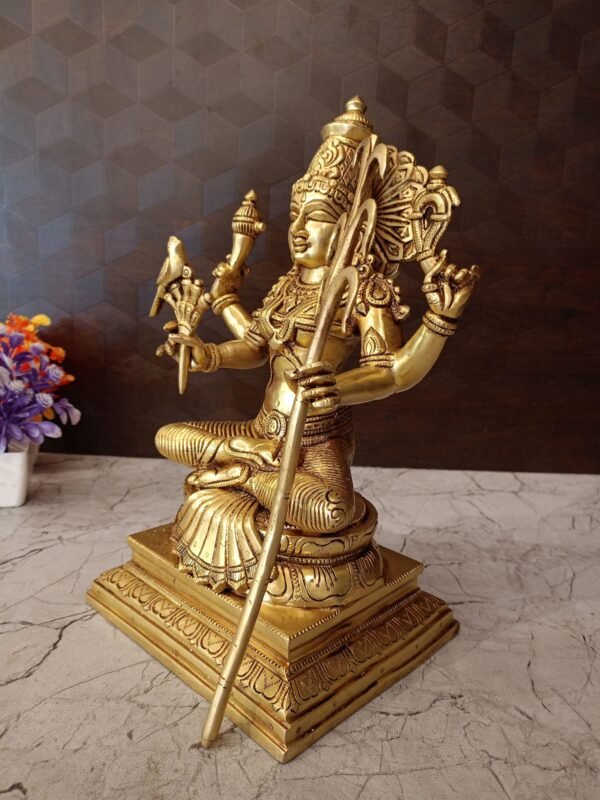 Buy Brass Kamakshi Amman Statue 12″ Antique Showroom Trichy - Image 2
