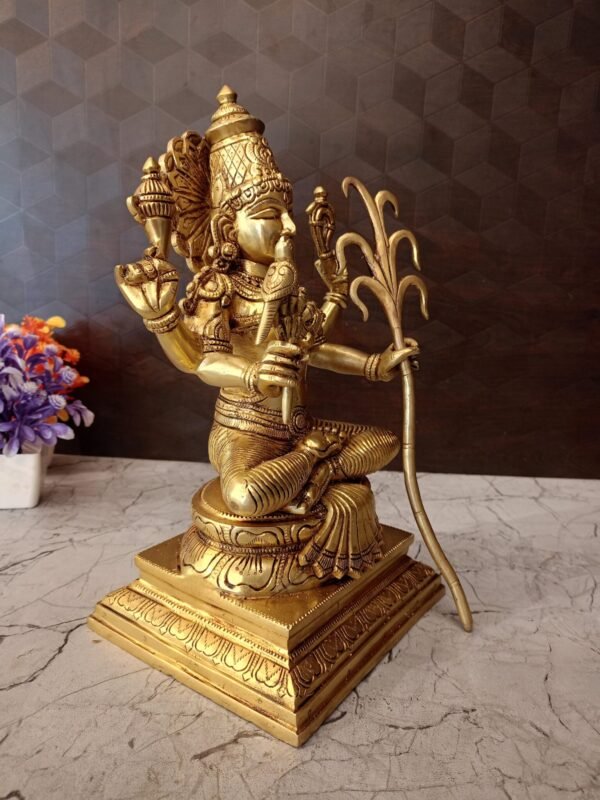 Buy Brass Kamakshi Amman Statue 12″ Antique Showroom Trichy - Image 3