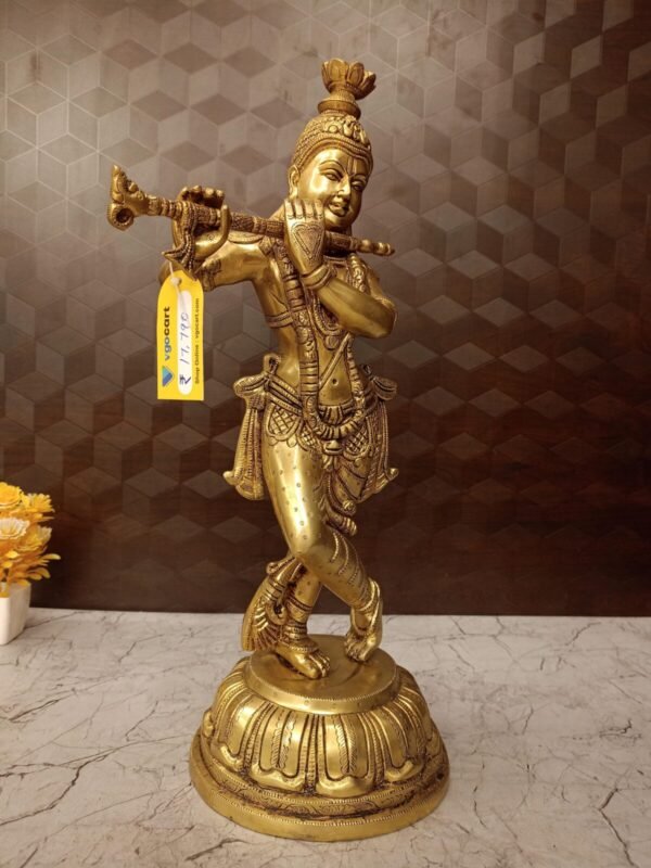 Buy Brass Krishna Statue 19″ Antique Showroom Trichy - Image 2
