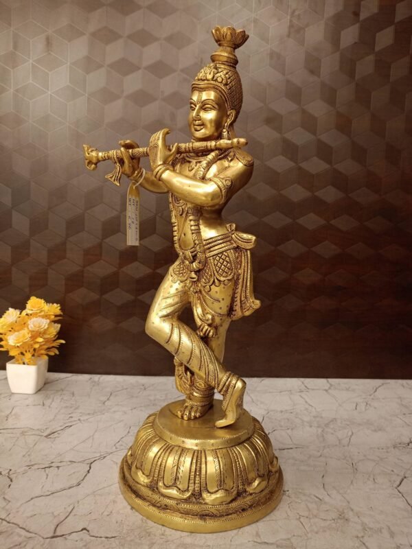Buy Brass Krishna Statue 19″ Antique Showroom Trichy - Image 5
