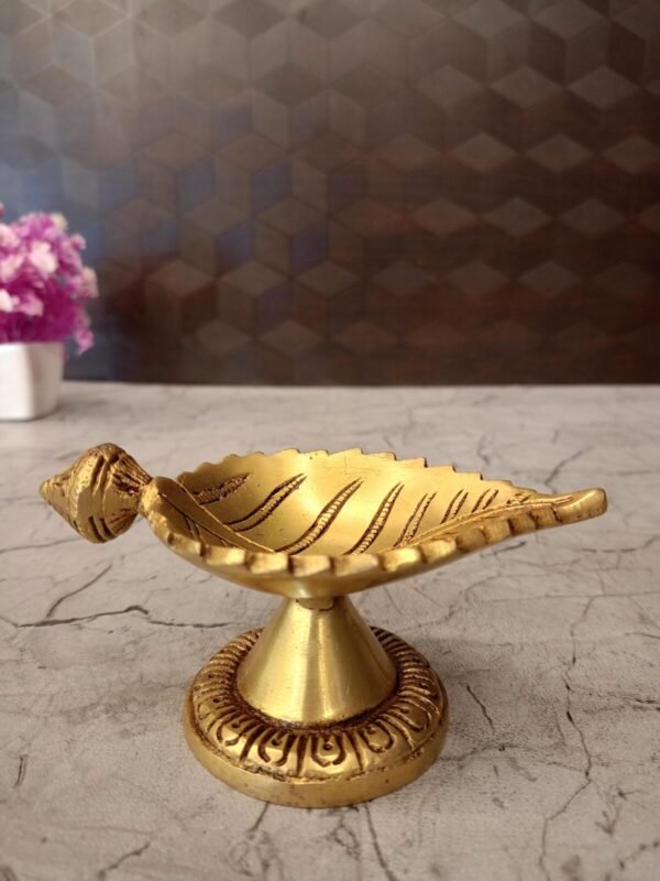 Buy Brass Leaf Diya 2.5” Antique Showroom Trichy