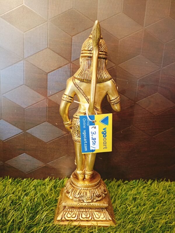 Buy Brass Lord Hanuman Blessing Large Brass Idol-9.5″ Antique Showroom Trichy - Image 4