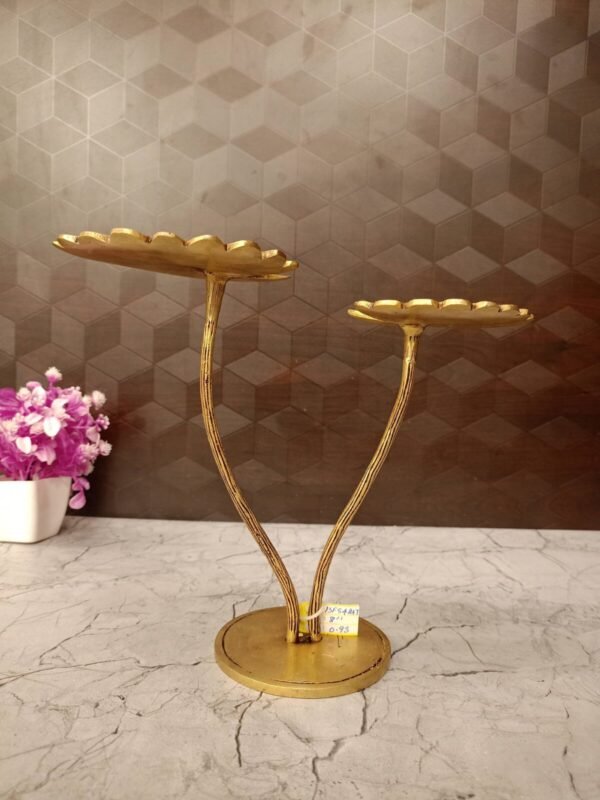 Buy Brass Lotus Leaf Home Decor Antique Showroom Trichy 8" - Image 3