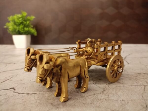 Buy Brass Open Type Bullockcart Statue For Gift And Home Decor 2″ Antique Showroom Trichy