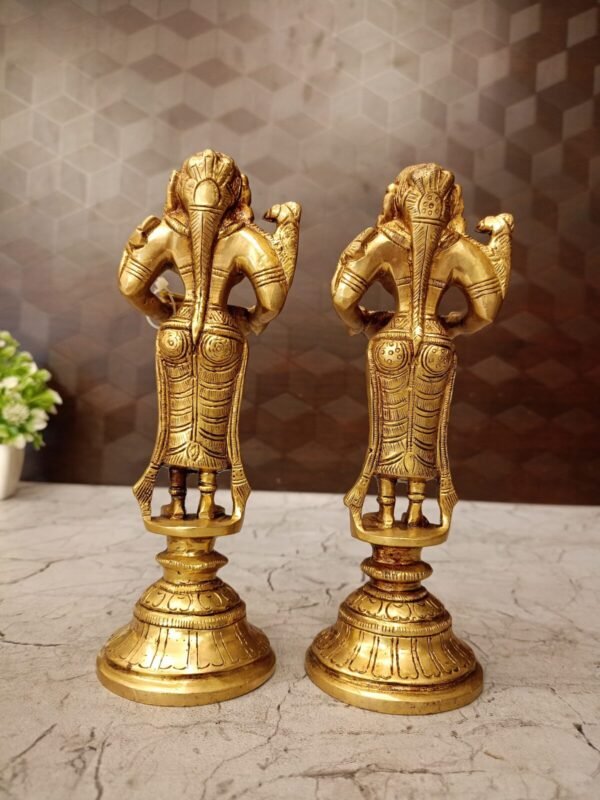 Buy Brass Paavai Diya / Symbol of Divine Light and Knowledge 7.5″ Antique Showroom Trichy - Image 3