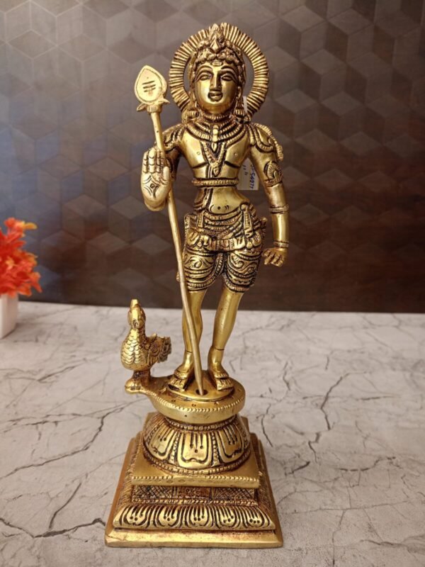 Buy Brass Palani Murugan Statue 11″ Pure And Antique Finish Showroom Trichy