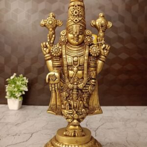Buy Brass Perumal With Lakshmi Statue 15″ Antique Showroom Trichy