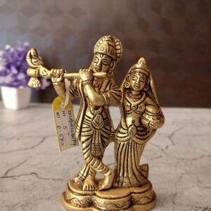 Buy Brass Radha Krishna Statue For Wedding Gifts 5″ Antique Showroom Trichy