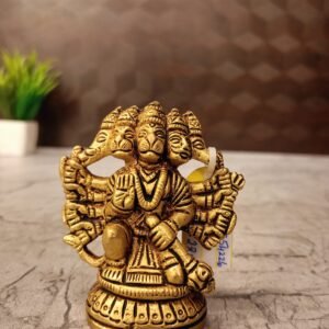 Buy Brass Small Panjamuga Hanuman Statue 3″ Antique Showroom Trichy