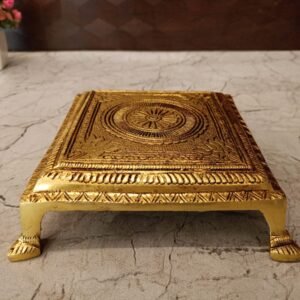 Buy Brass Square Chowki Stand 1.5″ Antique Showroom Trichy