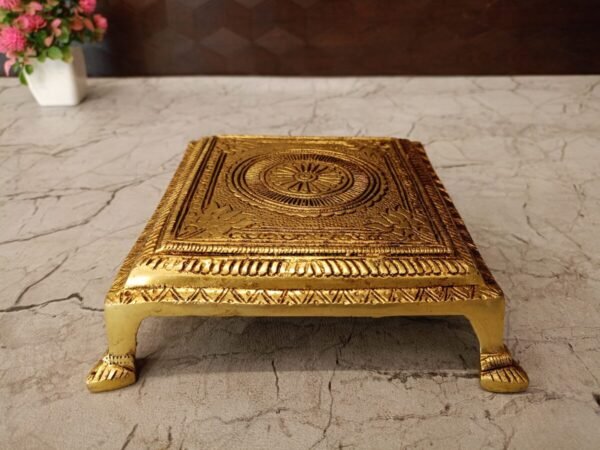 Buy Brass Square Chowki Stand 1.5″ Antique Showroom Trichy