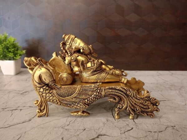 Buy Brass Superfine Sofa Ganesha Statue 5″ Antique Showroom Trichy - Image 4
