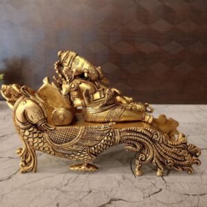 Buy Brass Superfine Sofa Ganesha Statue 5″ Antique Showroom Trichy