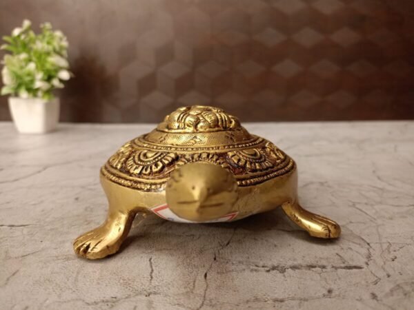 Buy Brass Tortoise With Ganesha Idol- 3″ Antique Showroom Trichy - Image 5
