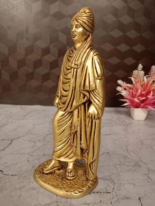 Buy Brass Vivekananda Statue – 10″ Antique Showroom Trichy - Image 2