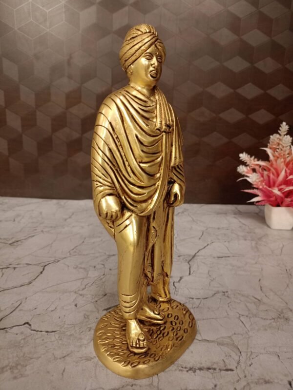 Buy Brass Vivekananda Statue – 10″ Antique Showroom Trichy - Image 3