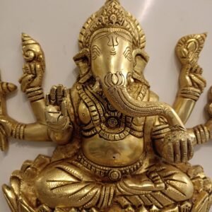 Buy Brass Wall Mount Ganesha With Lotus 12″ Antique Showroom Trichy
