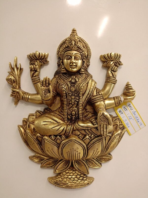 Buy Brass Wall Mount Lakshmi Statue 12″ Antique Showroom Trichy