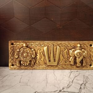 Buy Brass Wall Mount Sangu Chakra Plate / Door Mount And Pooja room 2.5″ Antique Showroom Trichy